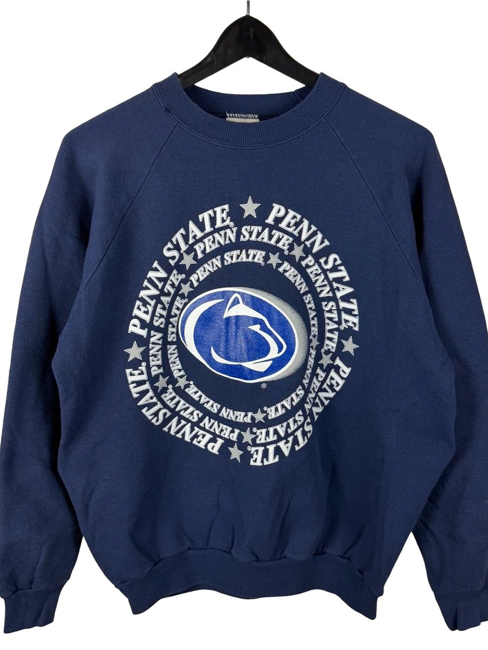Vintage 90s Penn State Nittany Lions College Pullover Blue Sweatshirt Size L